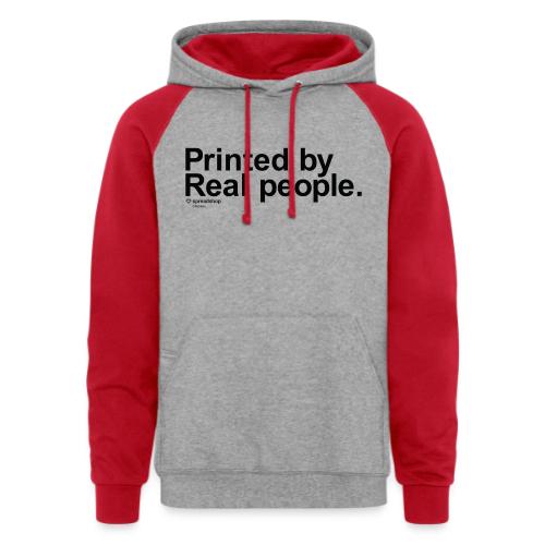 Printed in black - Unisex Colorblock Hoodie