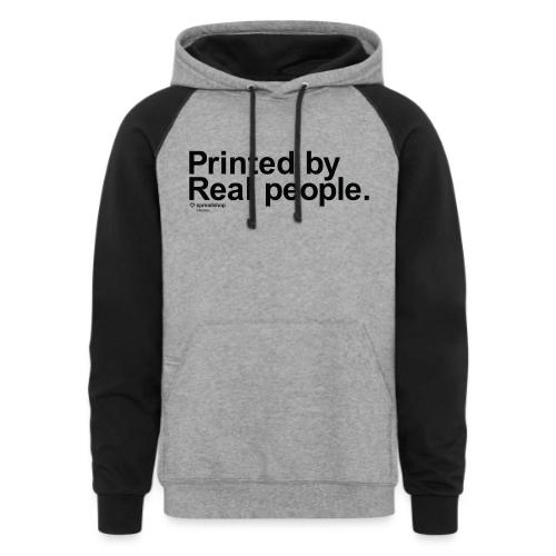 Printed in black - Unisex Colorblock Hoodie