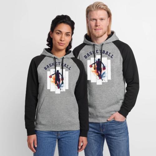 Basketball Never Stops - Unisex Colorblock Hoodie