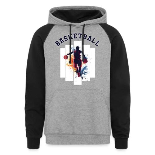 Basketball Never Stops - Unisex Colorblock Hoodie