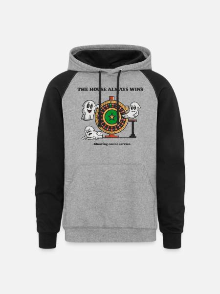 The Casino Ghosts - Unisex Colorblock Hoodie - heather gray/black