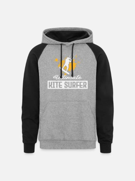Kite Ultimate - Unisex Colorblock Hoodie - heather gray/black