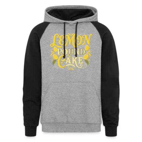 Lemon Pound Cake Vintage Flourish - Unisex Colorblock Hoodie