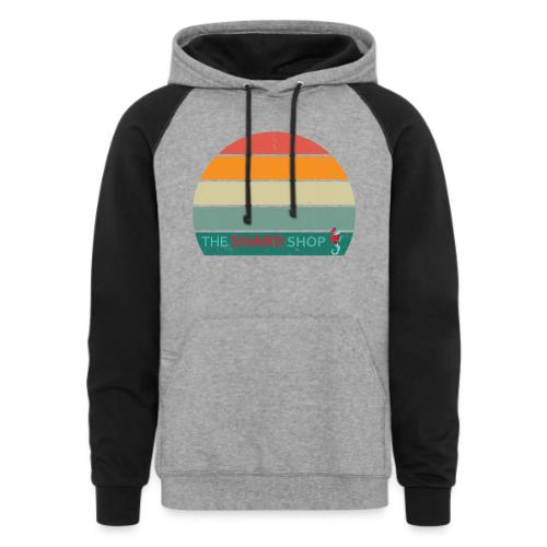 minimalist retro design - Unisex Colorblock Hoodie