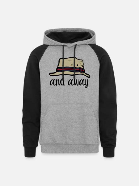 And Away - Unisex Colorblock Hoodie - heather gray/black