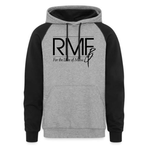 RMF Logo - Black - Unisex Colorblock Hoodie