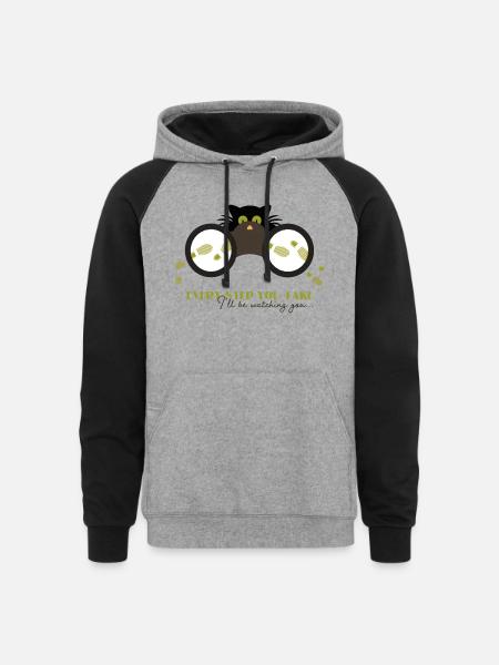 every step you take - Unisex Colorblock Hoodie - heather gray/black