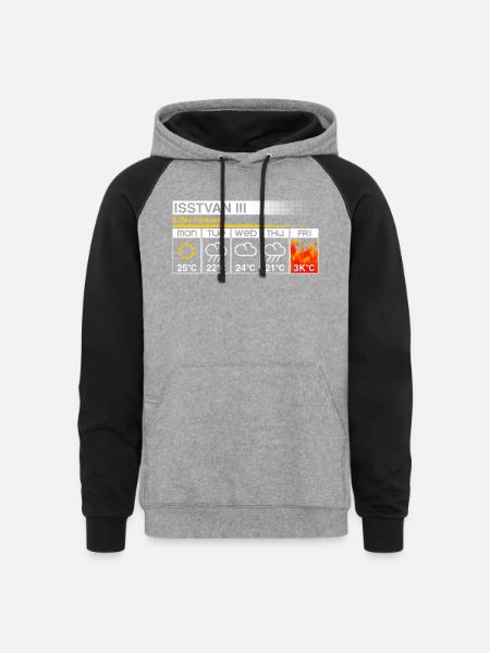 Grim Forecast - Unisex Colorblock Hoodie - heather gray/black