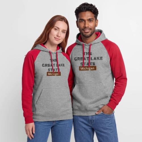 The Great Lake State. Michigan - Unisex Colorblock Hoodie