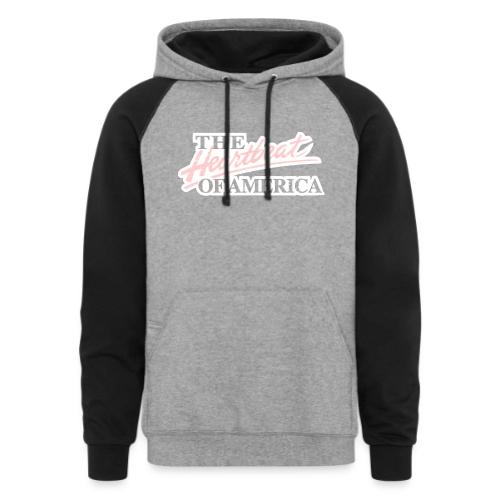 The Heartbeat of America - Unisex Colorblock Hoodie
