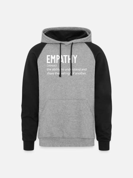 EMPATHY New - Unisex Colorblock Hoodie - heather gray/black