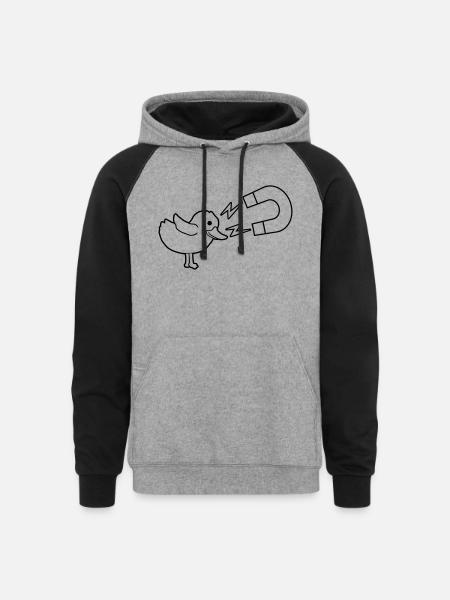 Womanizer Logo Chick Magnet - Unisex Colorblock Hoodie - heather gray/black