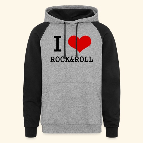 I love rock and roll - Unisex Colorblock Hoodie