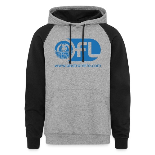 Observations from Life Logo with Web Address - Unisex Colorblock Hoodie
