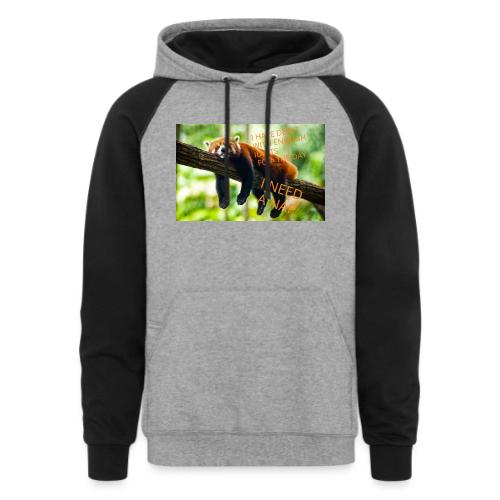 Fox napping meme - Unisex Colorblock Hoodie