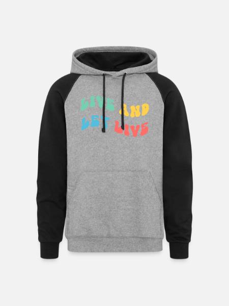 Live And Let Live - Unisex Colorblock Hoodie - heather gray/black