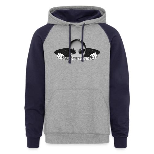Coming Through Clear - Carl the Crusher - Unisex Colorblock Hoodie