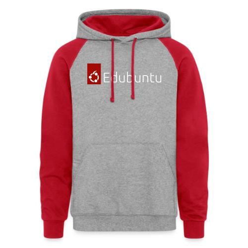 Edubuntu Logo 2023 - White - Unisex Colorblock Hoodie