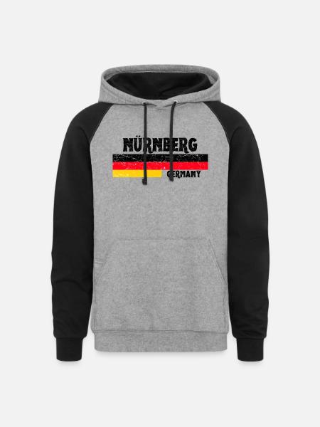 Nürnberg Germany - Unisex Colorblock Hoodie - heather gray/black