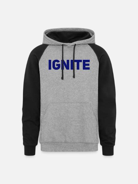 Ignite - Unisex Colorblock Hoodie - heather gray/black