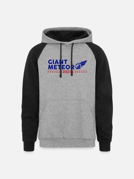 Giant Meteor 2024 - Unisex Colorblock Hoodie - heather gray/black