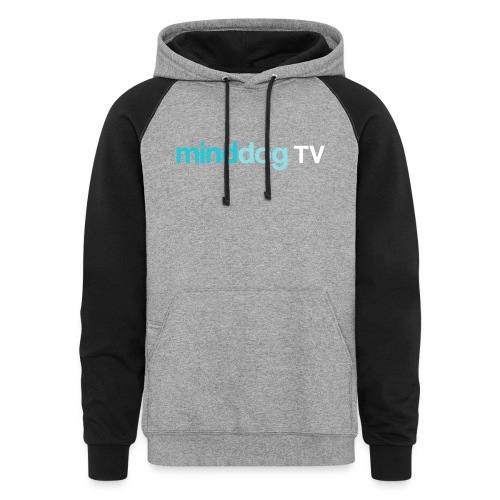 minddogTV logo simplistic - Unisex Colorblock Hoodie