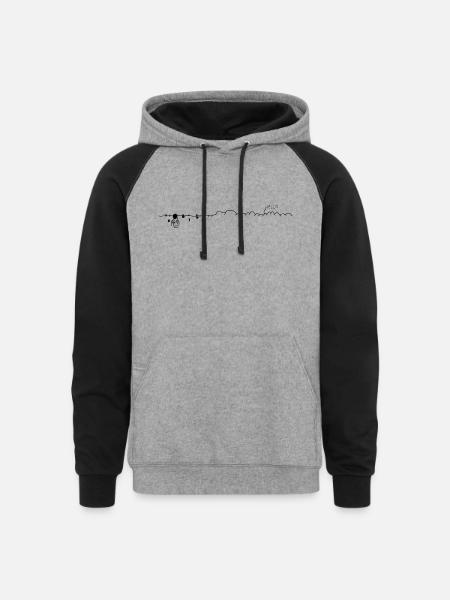 From Far Away - Unisex Colorblock Hoodie - heather gray/black