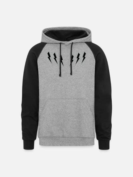 zap Lighting - Unisex Colorblock Hoodie - heather gray/black