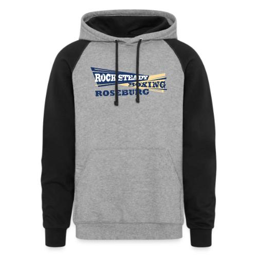 Rock Steady Boxing of Roseburg Full Color - Unisex Colorblock Hoodie