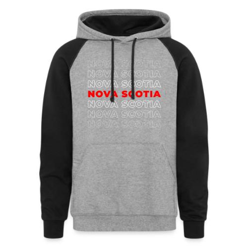Nova Scotia Script - Unisex Colorblock Hoodie