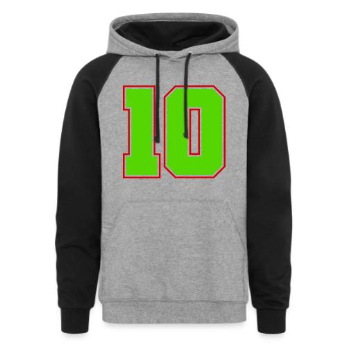 The Magic Number 10 - Unisex Colorblock Hoodie