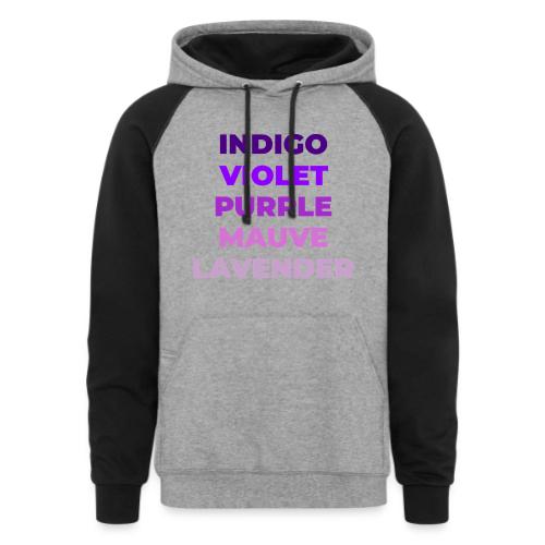 Shades of Purple - Unisex Colorblock Hoodie