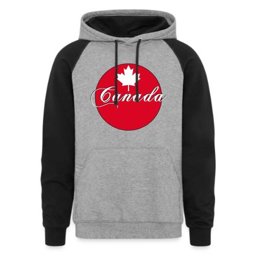 Canada in red and white - Unisex Colorblock Hoodie