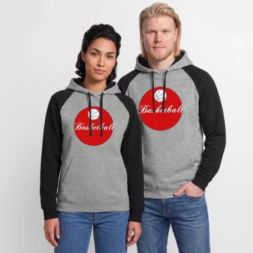 Basketball: Bold Hoops - Unisex Colorblock Hoodie