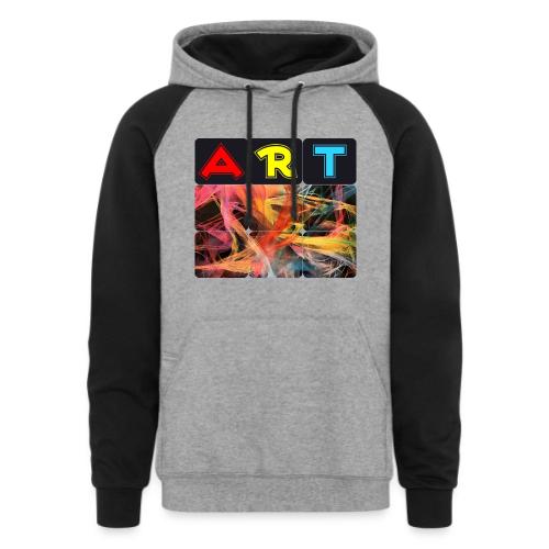 Chaotic Threads of Art - Unisex Colorblock Hoodie