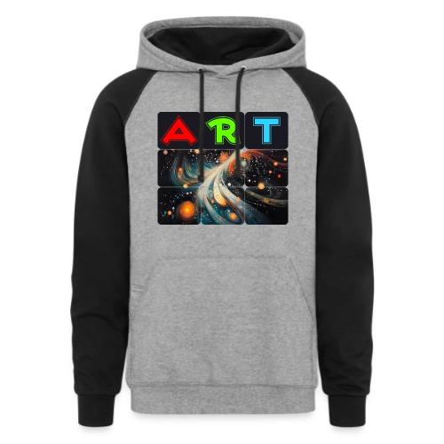 Swirls of Colorful Art - Unisex Colorblock Hoodie