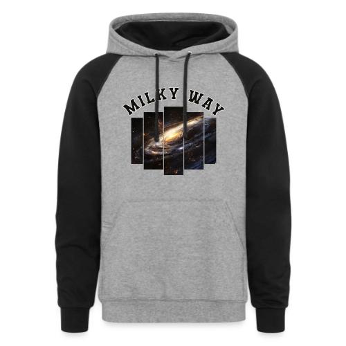 Milky way galaxy - Unisex Colorblock Hoodie
