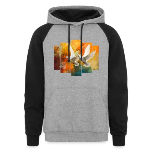 Wings of Peace - Unisex Colorblock Hoodie