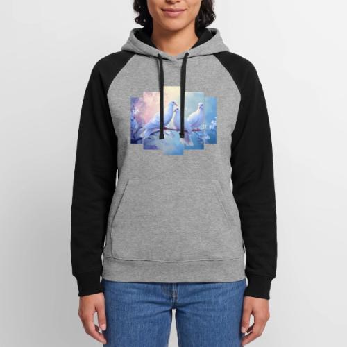 Symbols of Peace and Serenity - Unisex Colorblock Hoodie