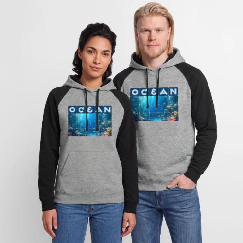 Ocean: Coral Carnival - Unisex Colorblock Hoodie