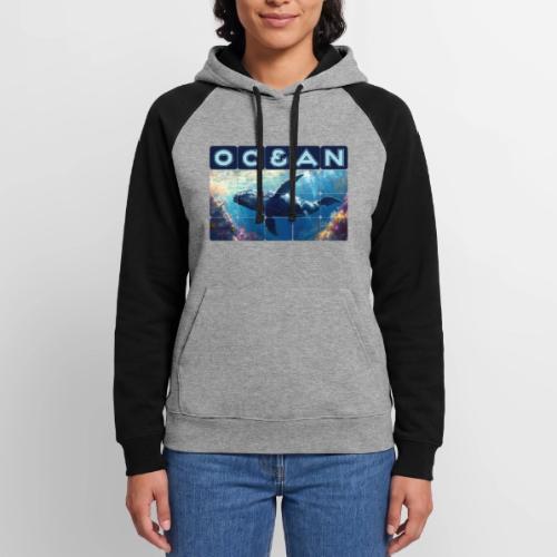 Ocean: Majestic Deep - Unisex Colorblock Hoodie