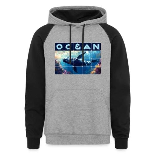 Ocean: Majestic Deep - Unisex Colorblock Hoodie