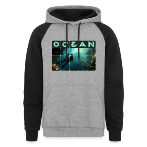 Ocean: Explorer of the Deep - Unisex Colorblock Hoodie