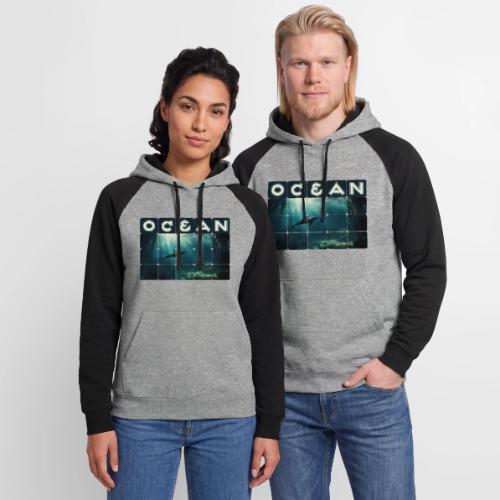 Ocean Whisper - Unisex Colorblock Hoodie