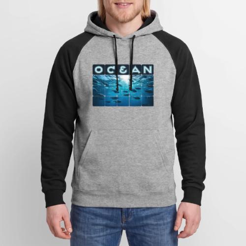 Ocean: Silver Tide - Unisex Colorblock Hoodie