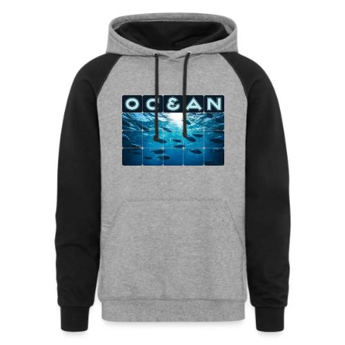 Ocean: Silver Tide - Unisex Colorblock Hoodie