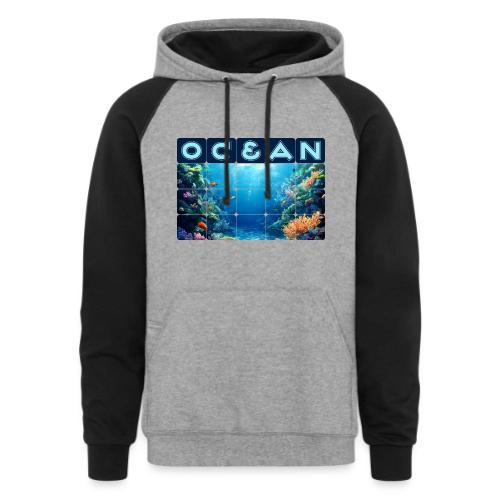 Ocean: Tropical Drift - Unisex Colorblock Hoodie