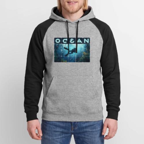 Ocean: Beneath the Blue - Unisex Colorblock Hoodie