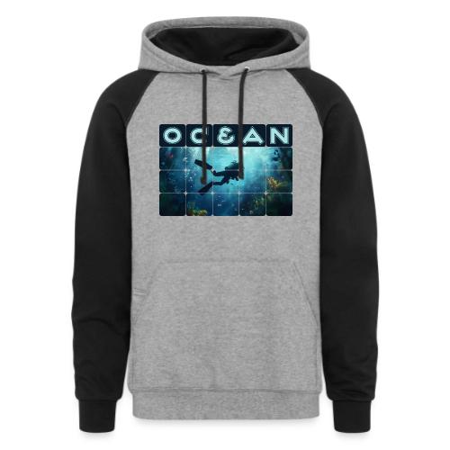 Ocean: Beneath the Blue - Unisex Colorblock Hoodie