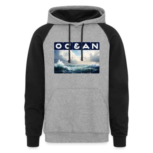 Ocean: Waves of Fury - Unisex Colorblock Hoodie
